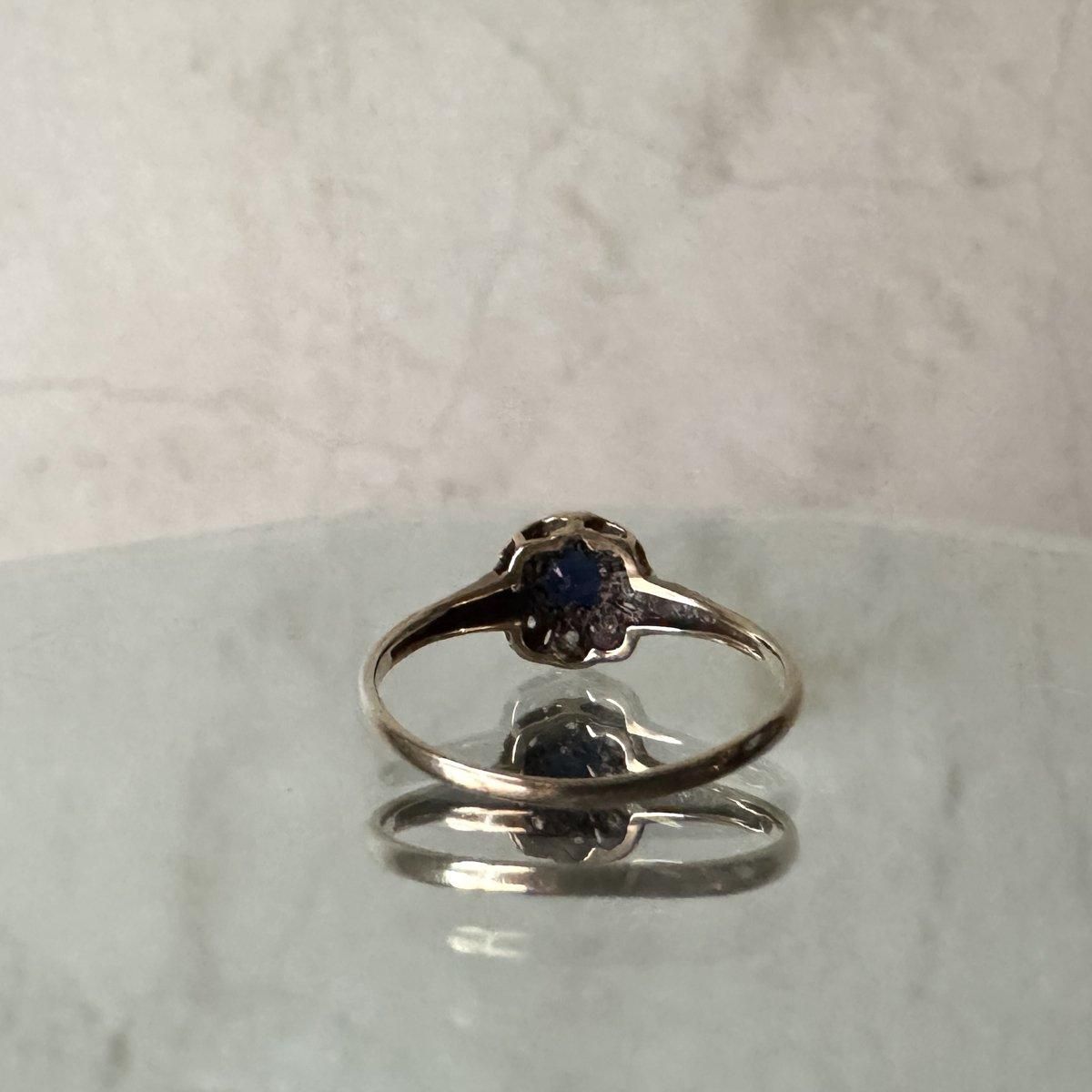 ơ 9 ե  إ󥰡9K Sapphire Diamond Hexagon Ring
