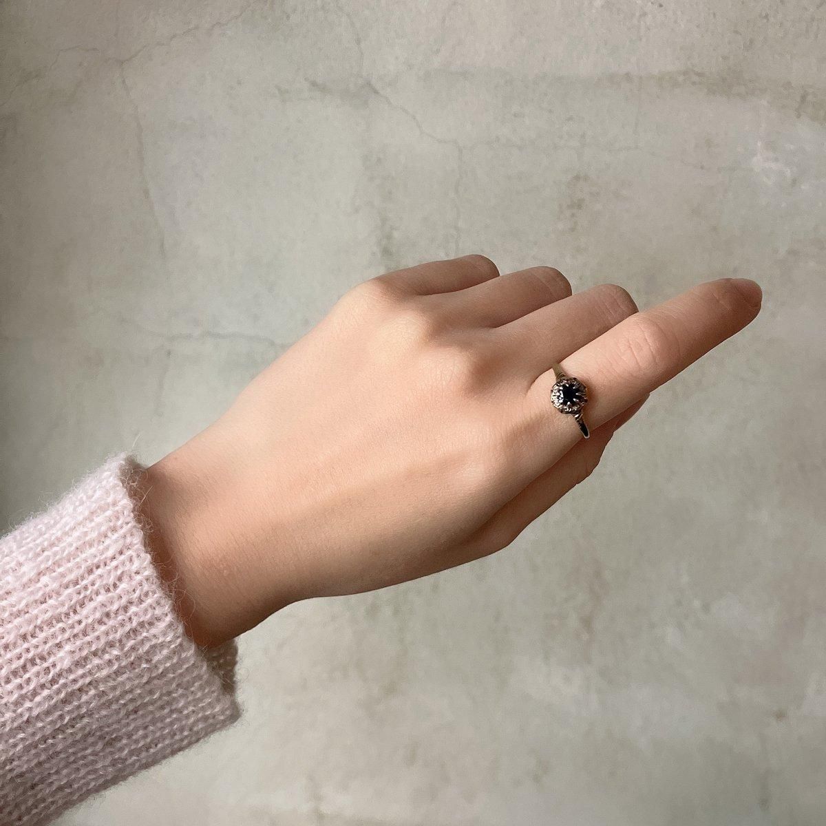 ơ 9 ե  إ󥰡9K Sapphire Diamond Hexagon Ring