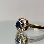 ơ 9 ե  إ󥰡9K Sapphire Diamond Hexagon Ring