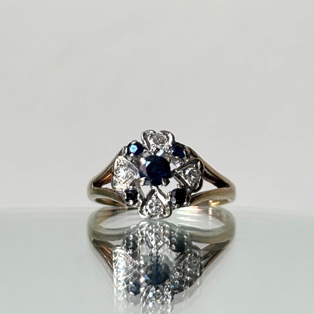 ơ 9  ե С󥰡9K Diamond Sapphire Ring