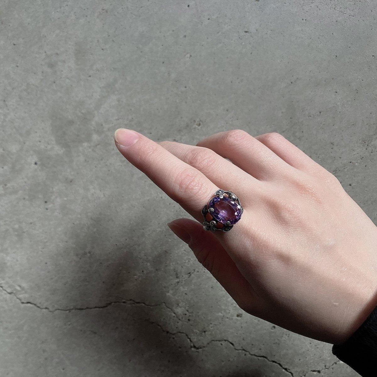 1930ǯ С ᥷ ޡ Х󥰡Silver Amethyst Ring