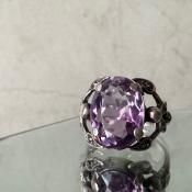 1930ǯ С ᥷ ޡ Х󥰡Silver Amethyst Ring