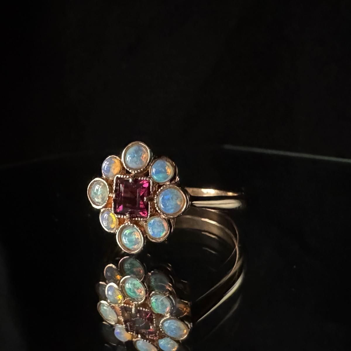 ơ 9 ѡ ͥå 饹󥰡9K Opal Garnet Ring