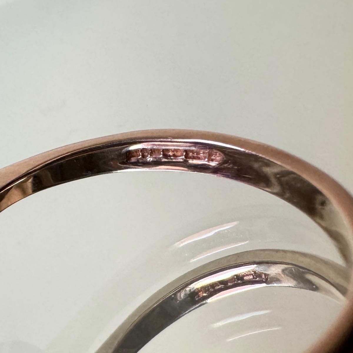 ヴィンテージ 9金 オパール ガーネット クラスターリング（9K Opal