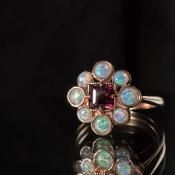 ơ 9 ѡ ͥå 饹󥰡9K Opal Garnet Ring