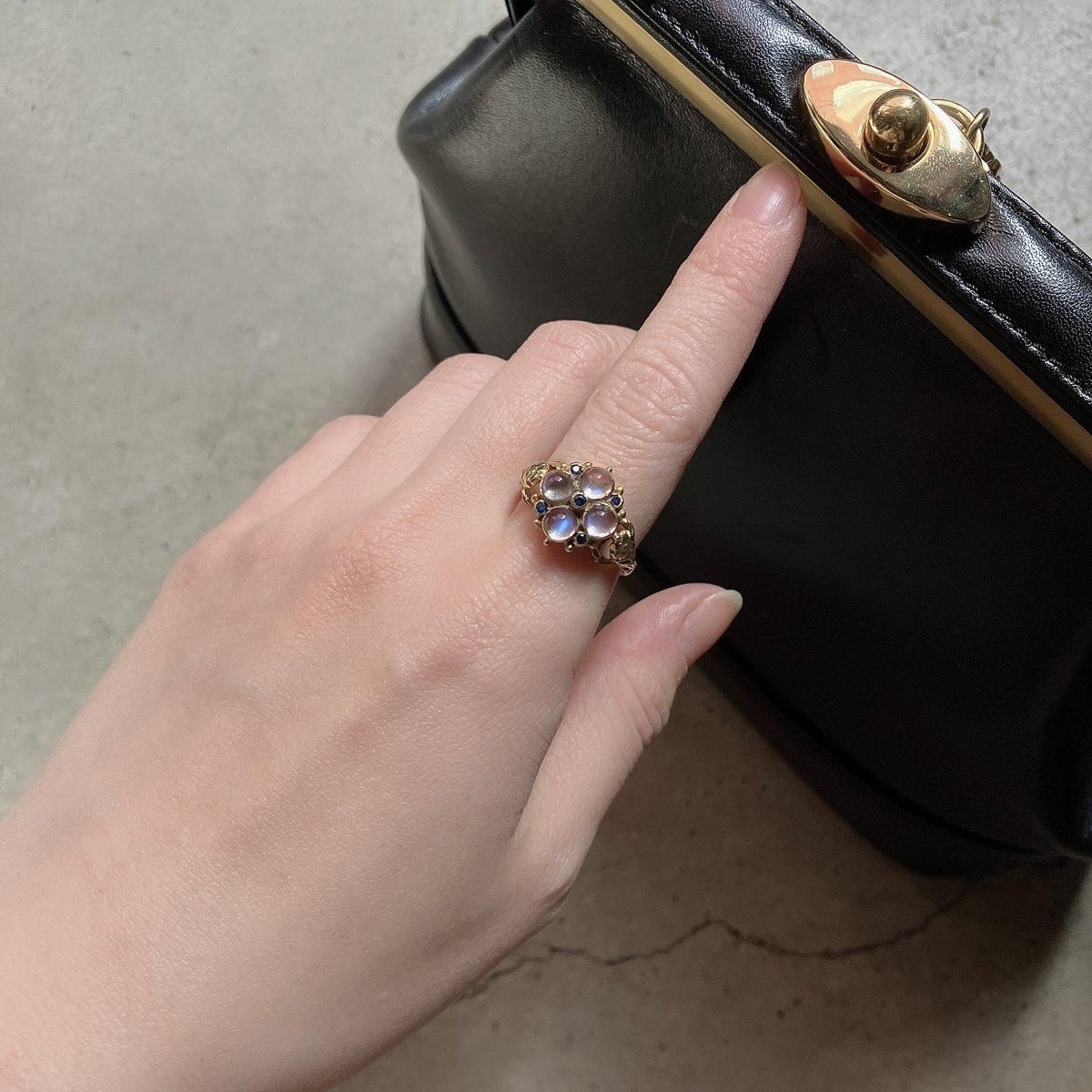 ơ 9 ࡼ󥹥ȡ ե ե󥰡9K Moon Stone Sapphire Ring