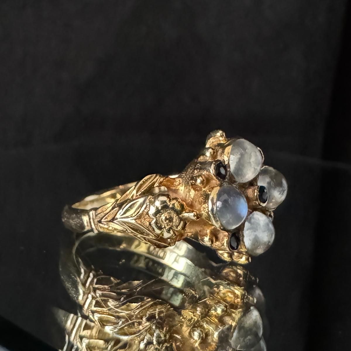 ơ 9 ࡼ󥹥ȡ ե ե󥰡9K Moon Stone Sapphire Ring