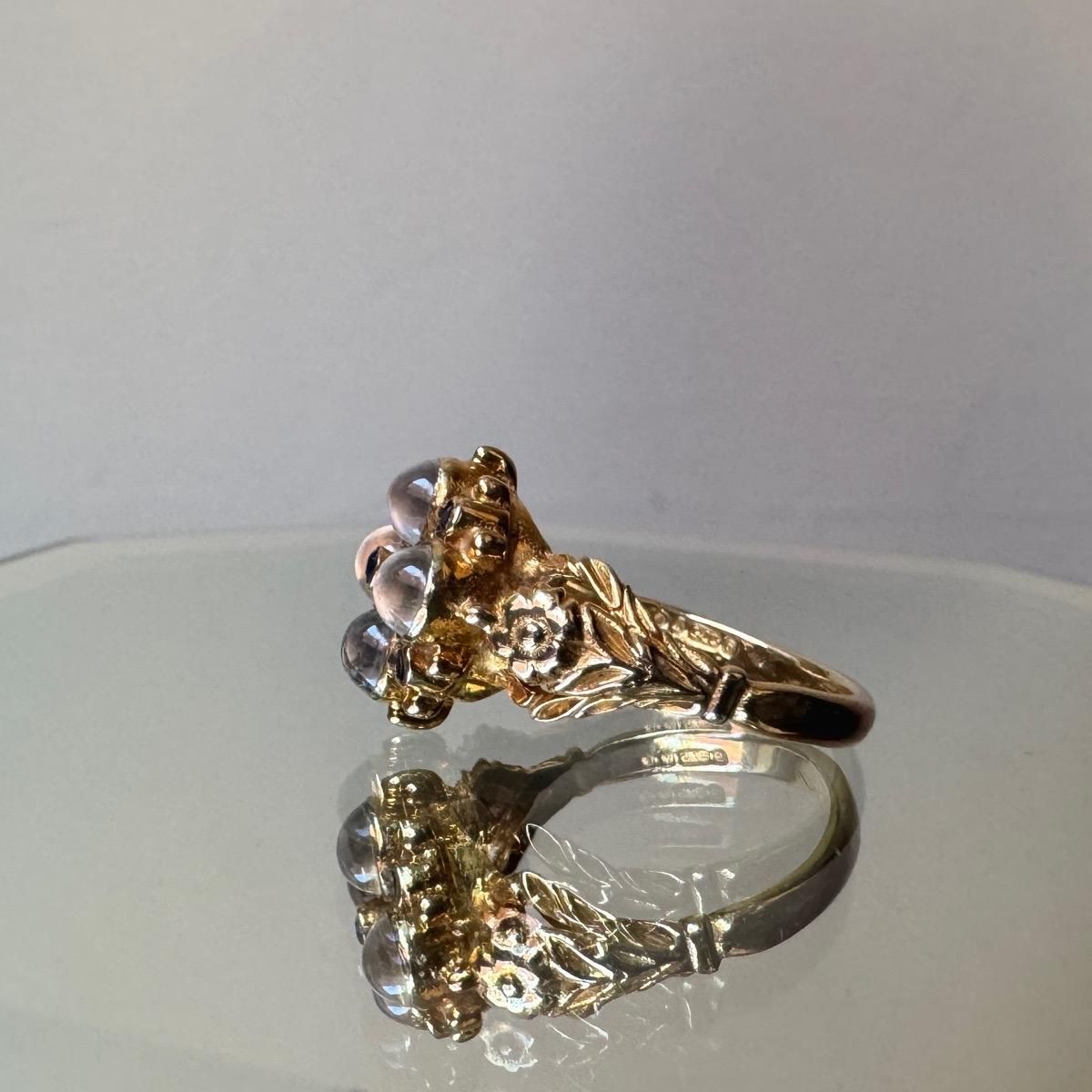 ơ 9 ࡼ󥹥ȡ ե ե󥰡9K Moon Stone Sapphire Ring