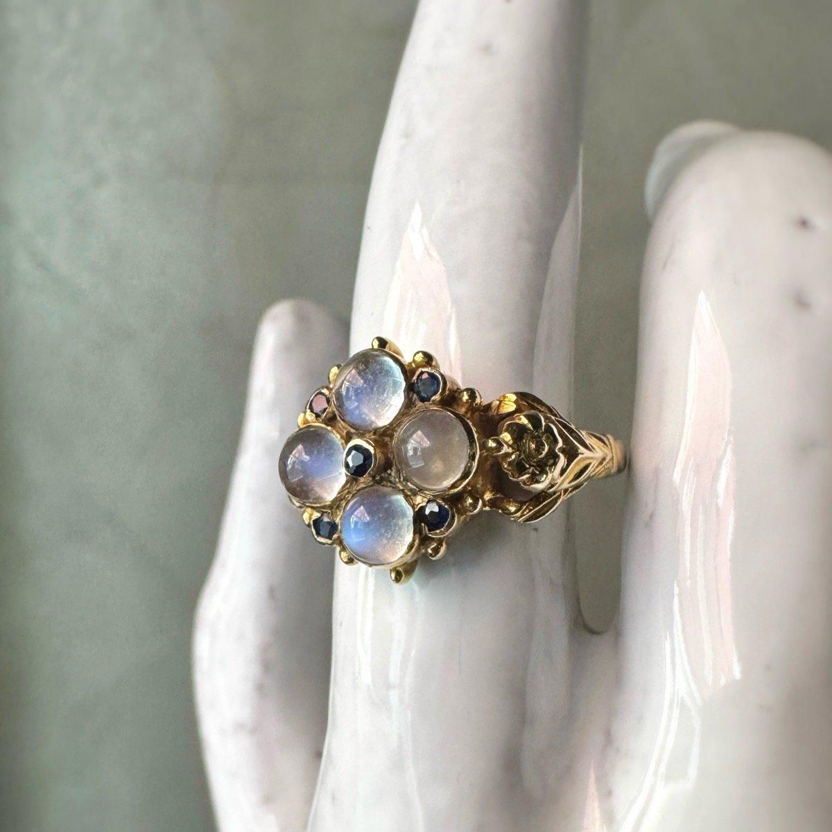ơ 9 ࡼ󥹥ȡ ե ե󥰡9K Moon Stone Sapphire Ring