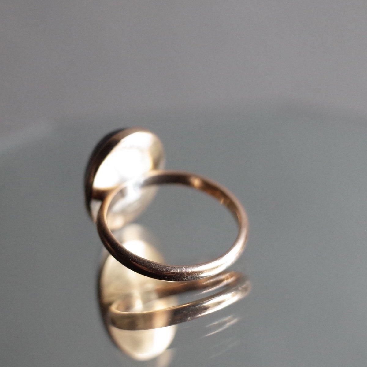 ȥꥢ 15 ܥ󥬡ͥå  󥰡Victorian 15K Cabochon Garnet Diamond Ring