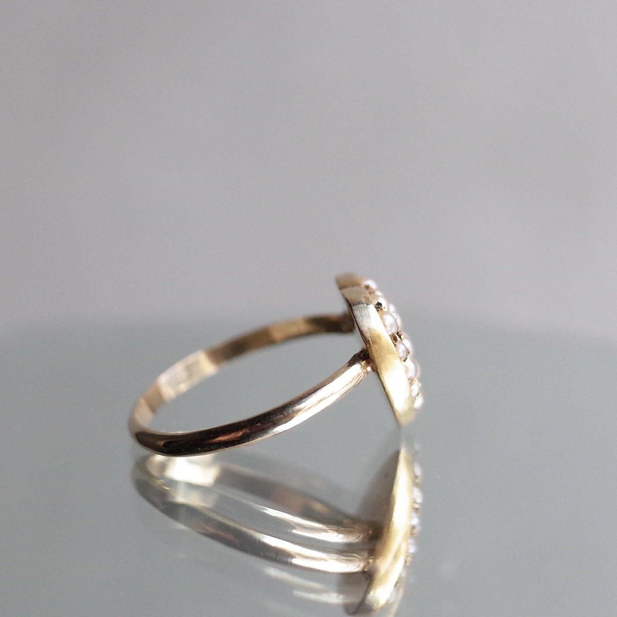 ȥꥢ-1920ǯ 12 ŷѡ ϡ 󥰡Vic to Art Deco 12K Natural Pearl Heart Ring