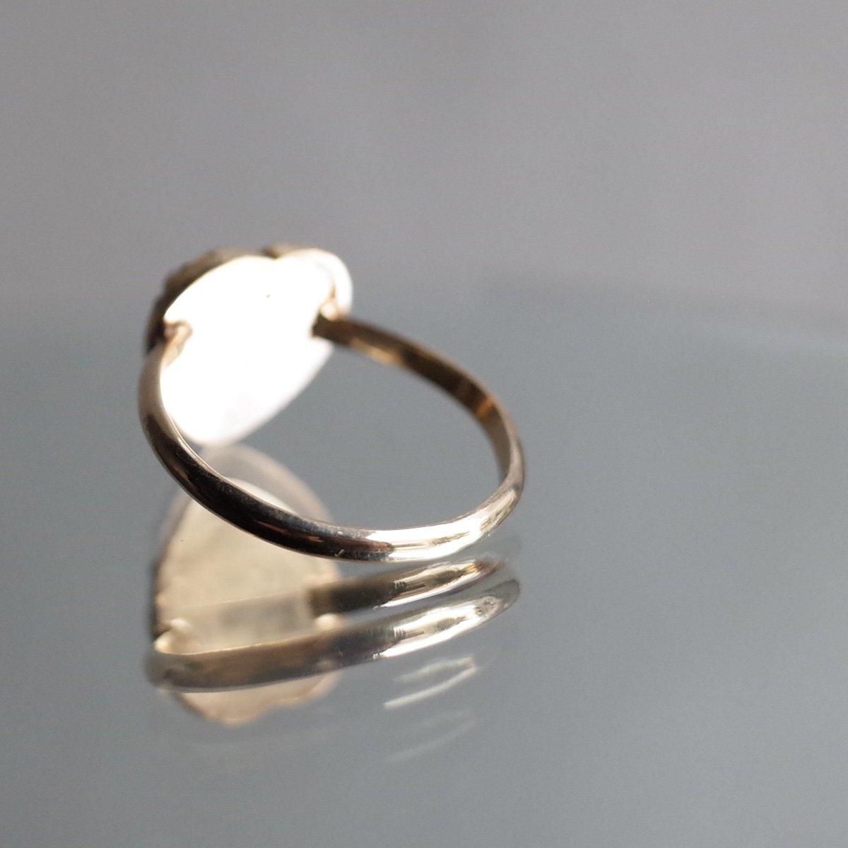 ȥꥢ-1920ǯ 12 ŷѡ ϡ 󥰡Vic to Art Deco 12K Natural Pearl Heart Ring