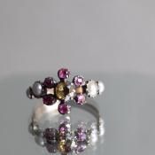 硼 ѡ ꥽٥ ӡ 󥰡Late Georgian 9K Pearl Chrysoberyl Ruby Ring