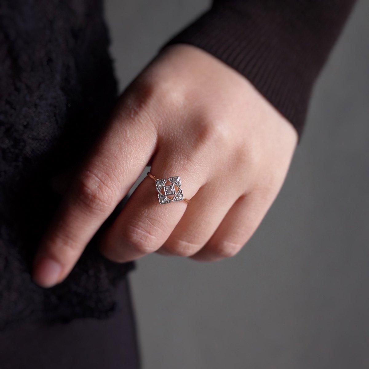 1920ǯ 18 ץ  󥰡20's 18K Plat Diamond Ring
