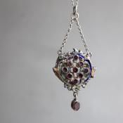 19 ȥꥢ=ϥ󥬥꡼ ͥå ʥ С ͥå쥹19th Austro - hungarian Garnet Enamel Silver Necklace
