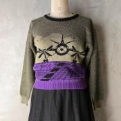 U.S. ơ 饤ȷǥ 㥬ɥ˥åȡVintage Light Bros Pattern Jacquard Knit