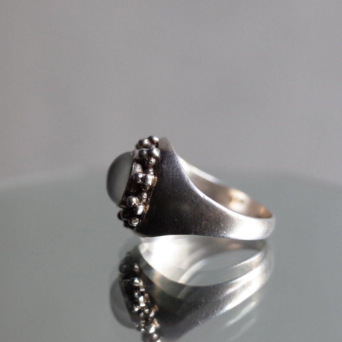 ġɡե ࡼ󥹥ȡ С ɡ󥰡Arts & Crafts Moon Stone Silver Dome Ring