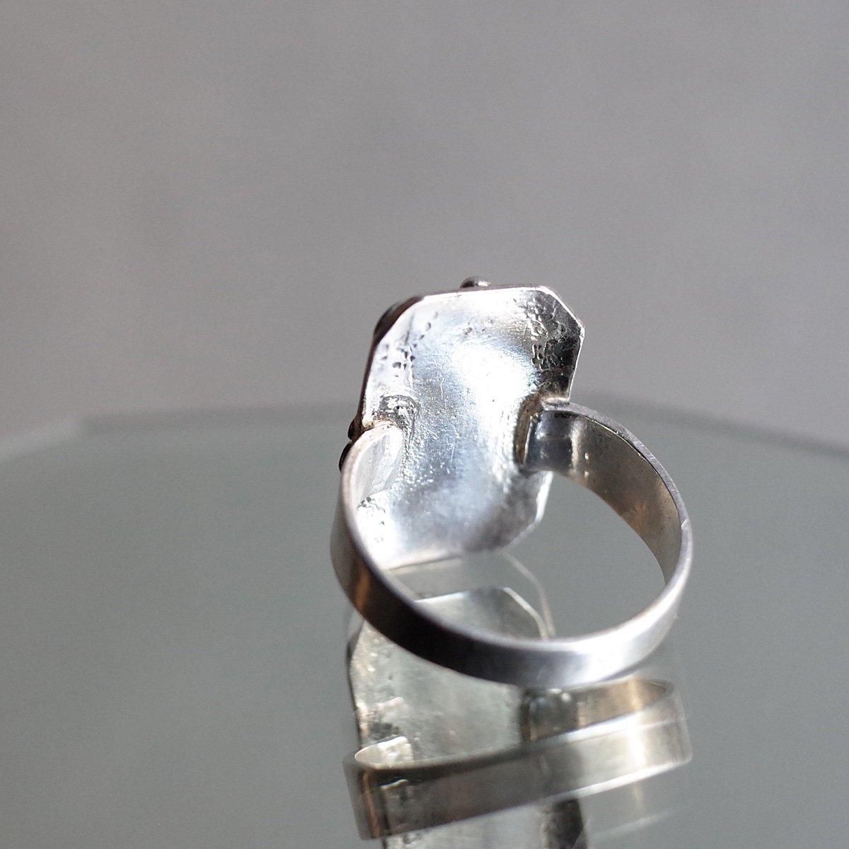 ġɡե ࡼ󥹥ȡ С ե졼 󥰡Arts & Crafts Moon Stone Silver Frame Ring