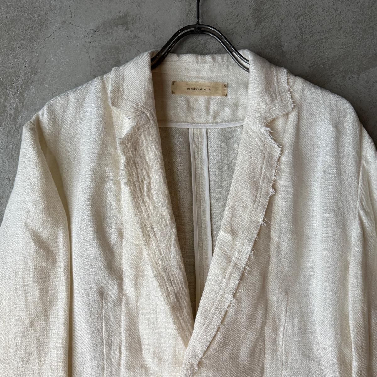 suzuki takayuki frayed short jacketʥ業 ե쥤ɥ硼ȥ㥱åȡIvory