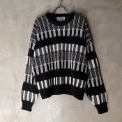 ơ ܡ&ȥ饤 ˥åȡVintage Striped and Bordered Knit