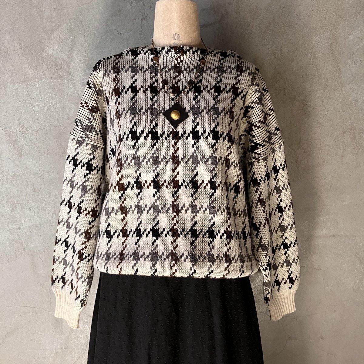ơ Ļʻ  ֥른㥬ɥ˥åȡVintage Double Jacquard Knit