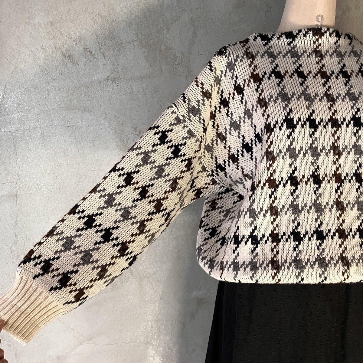 ơ Ļʻ  ֥른㥬ɥ˥åȡVintage Double Jacquard Knit