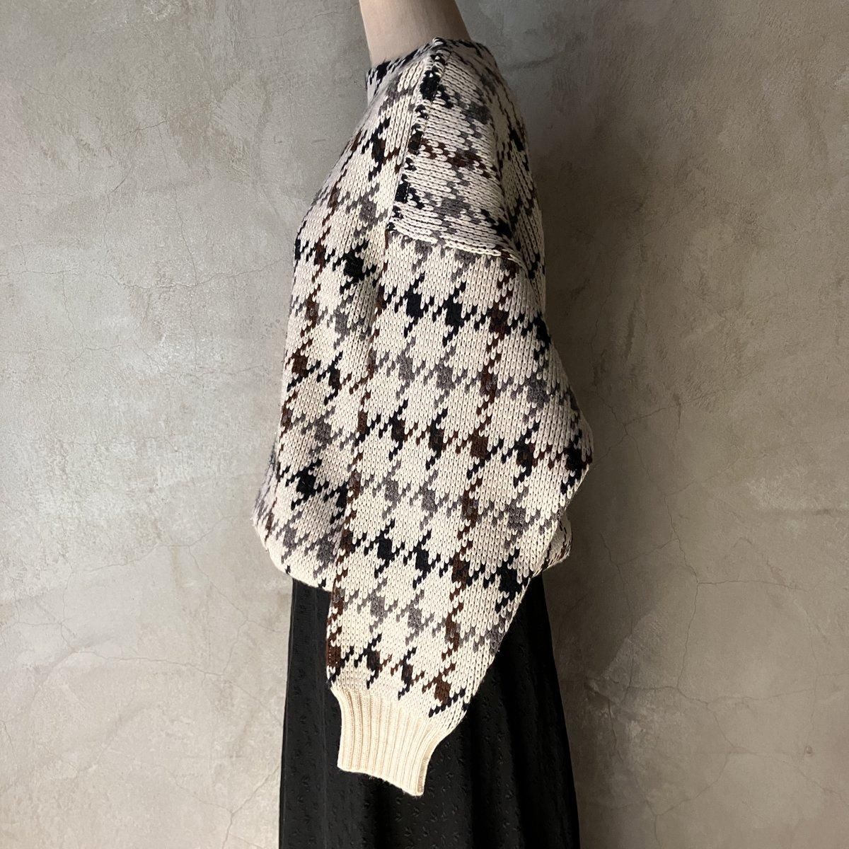 ơ Ļʻ  ֥른㥬ɥ˥åȡVintage Double Jacquard Knit