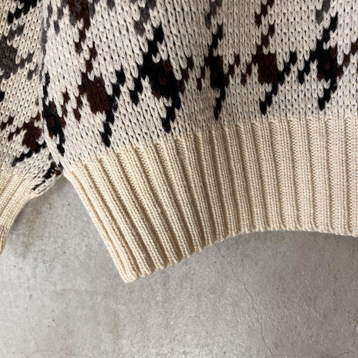 ơ Ļʻ  ֥른㥬ɥ˥åȡVintage Double Jacquard Knit