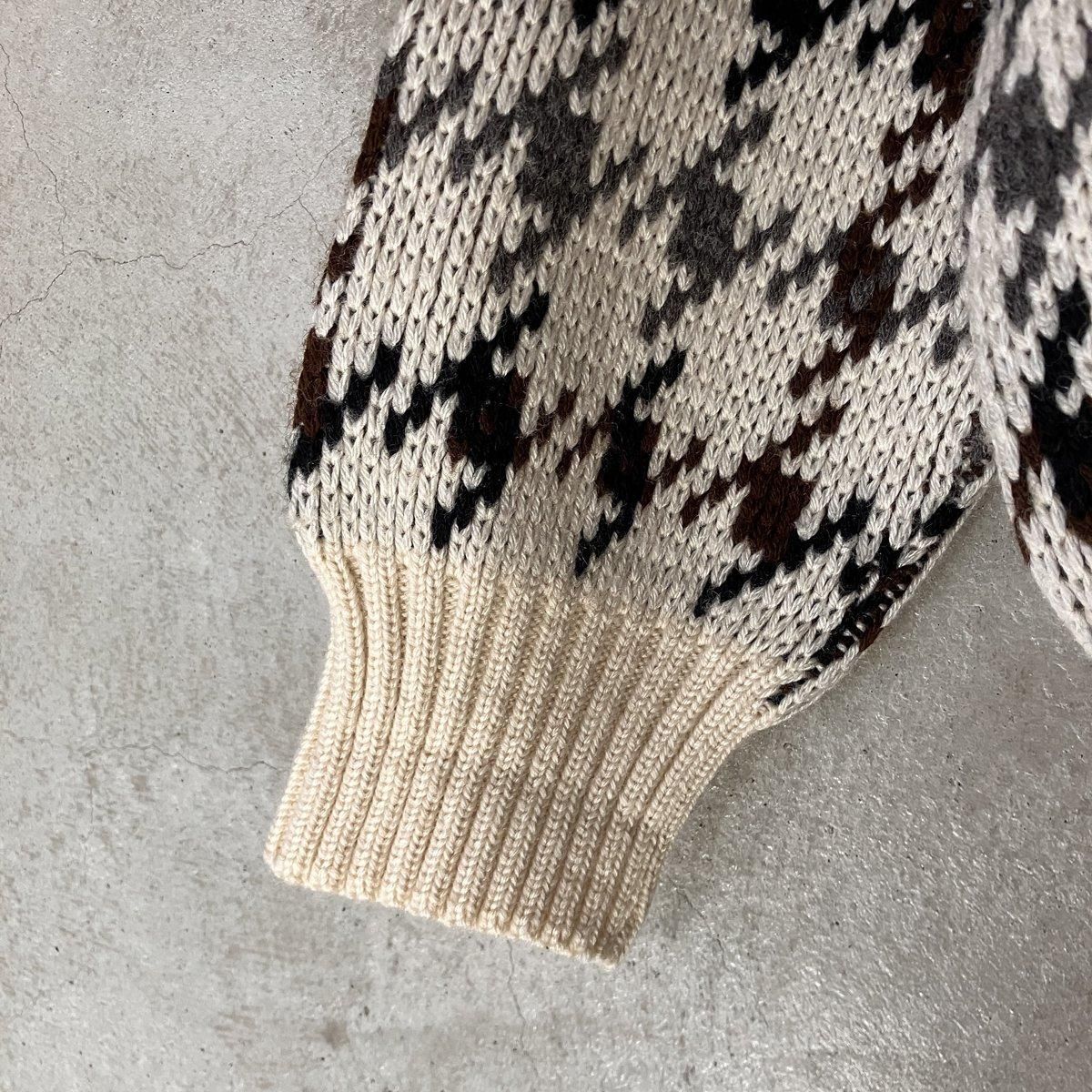 ơ Ļʻ  ֥른㥬ɥ˥åȡVintage Double Jacquard Knit