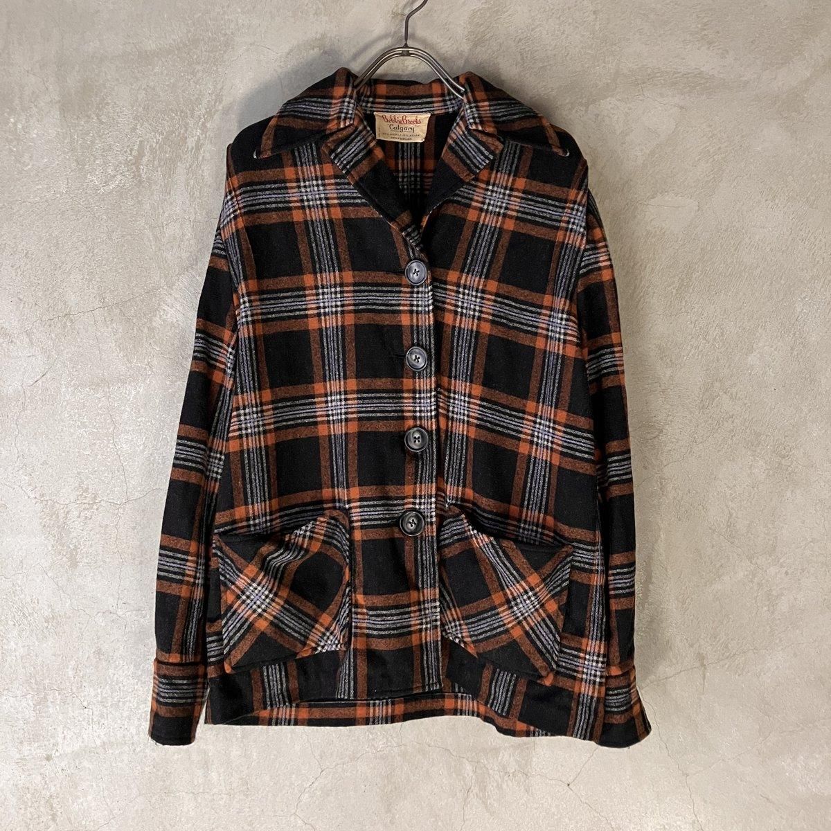 1960ǯ ơ å ĥ㥱åȡVintage Wool Check Shirt Jacket