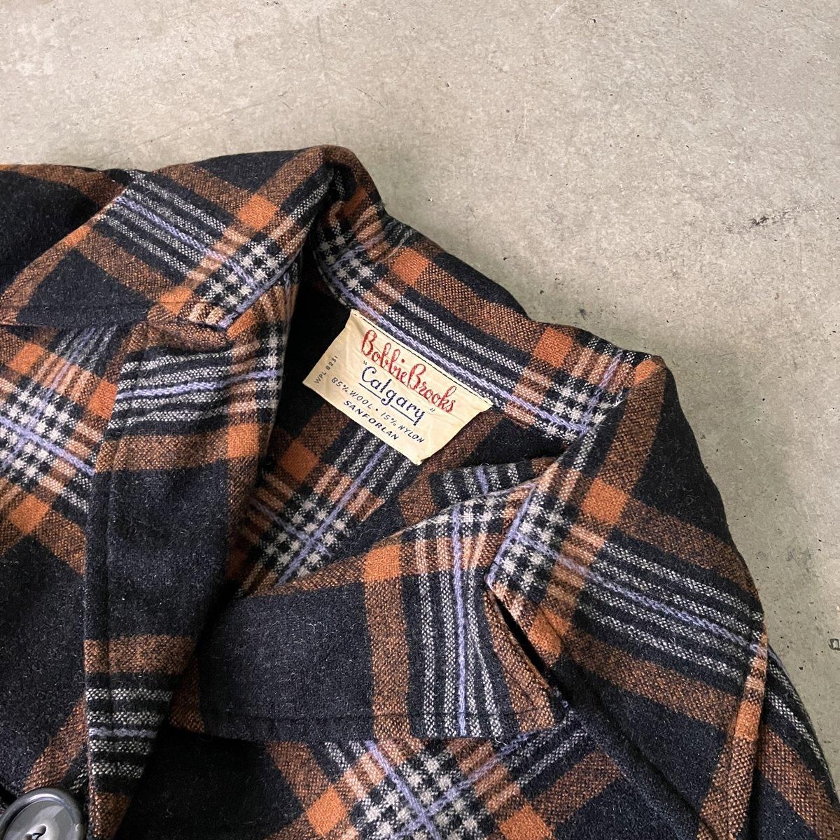 1960ǯ ơ å ĥ㥱åȡVintage Wool Check Shirt Jacket