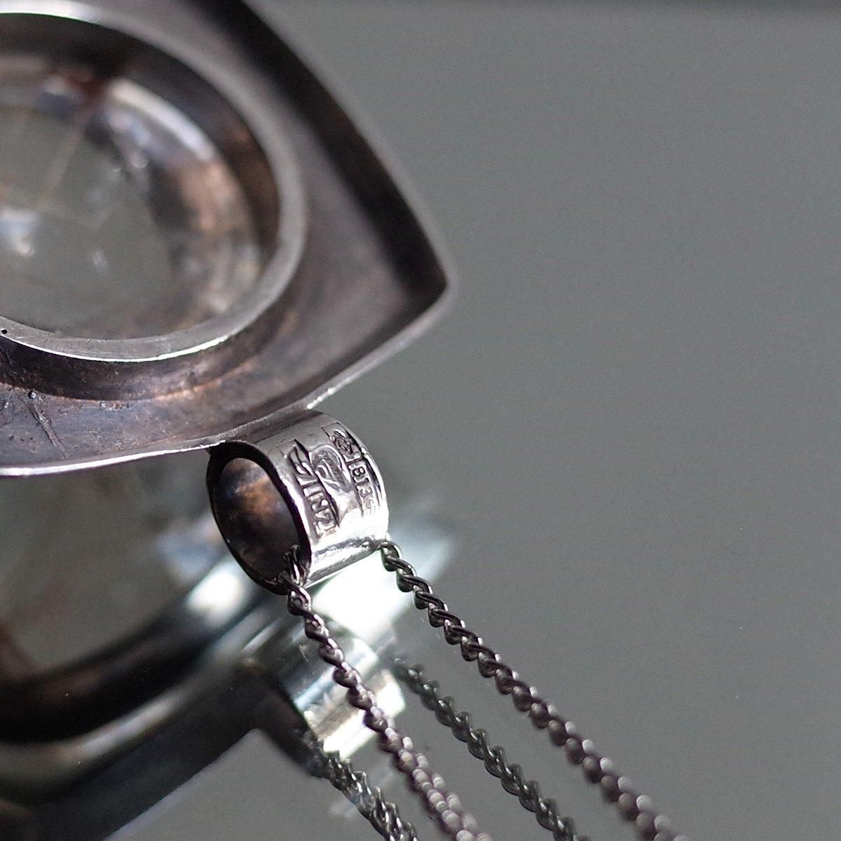 å˥å С 륯 ͥå쥹c.1973-74 Erik Granit Silver Rutilated Quartz Necklace