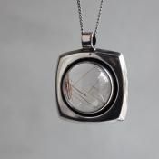 å˥å С 륯 ͥå쥹c.1973-74 Erik Granit Silver Rutilated Quartz Necklace