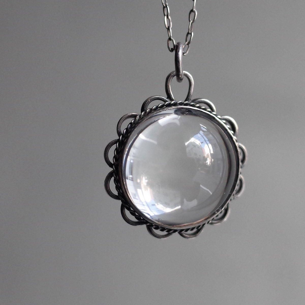 С ס륺֡饤 åꥹ ͥå쥹Vic-Deco Silver Pools of light Rock Crystal Necklace