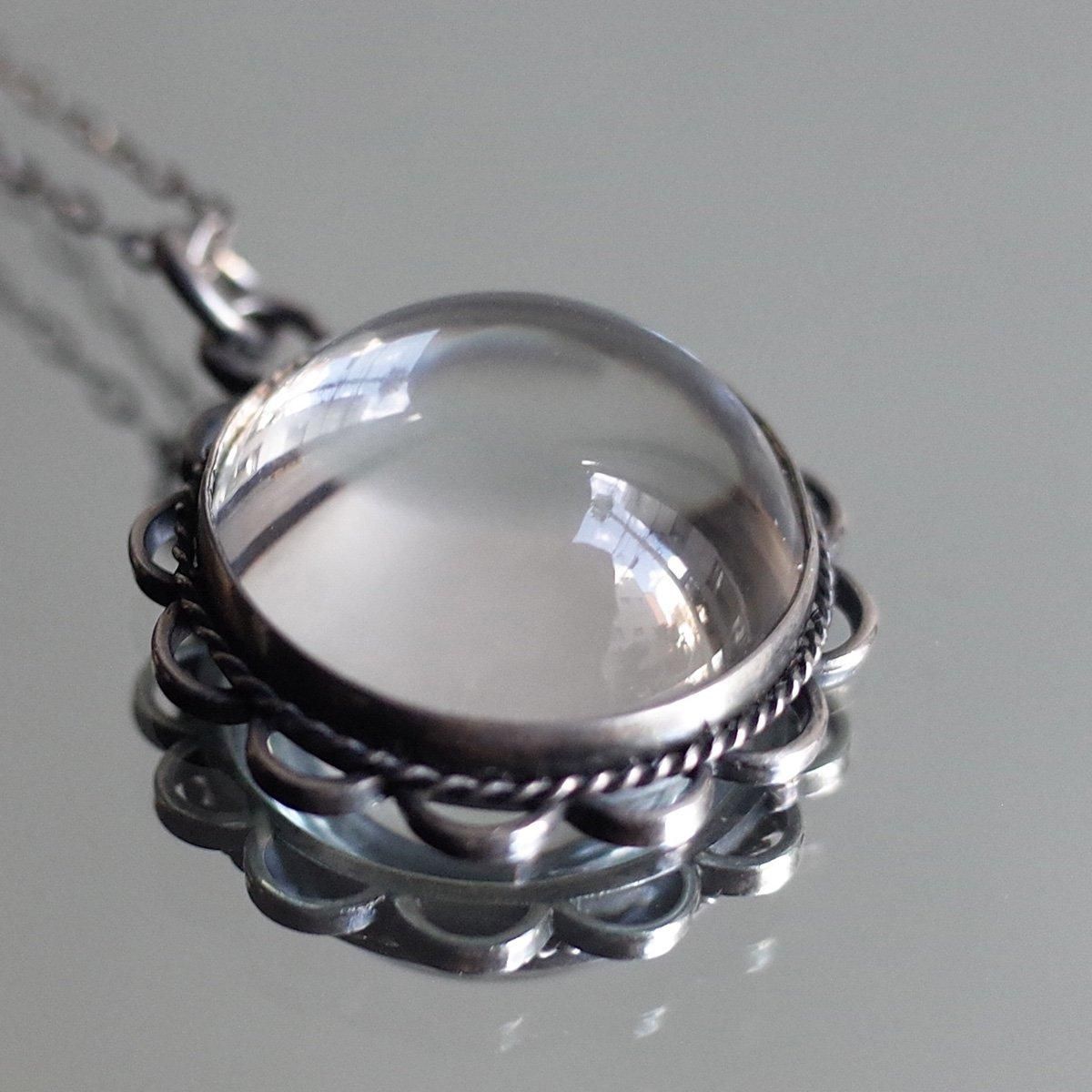 С ס륺֡饤 åꥹ ͥå쥹Vic-Deco Silver Pools of light Rock Crystal Necklace