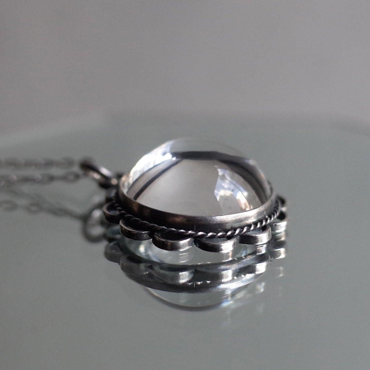 С ס륺֡饤 åꥹ ͥå쥹Vic-Deco Silver Pools of light Rock Crystal Necklace