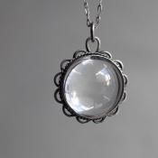 С ס륺֡饤 åꥹ ͥå쥹Vic-Deco Silver Pools of light Rock Crystal Necklace