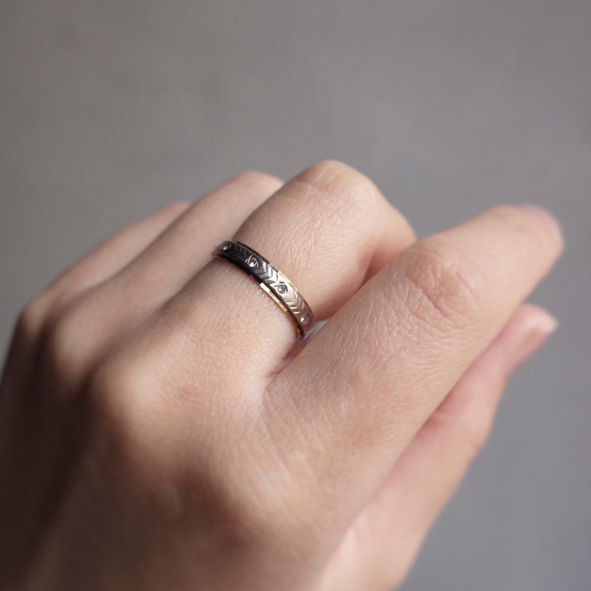С ĥ ꥢ饹 ˥ƥ 󥰡Vintage Silver Gold Filled Clear Glass Eternity Ring