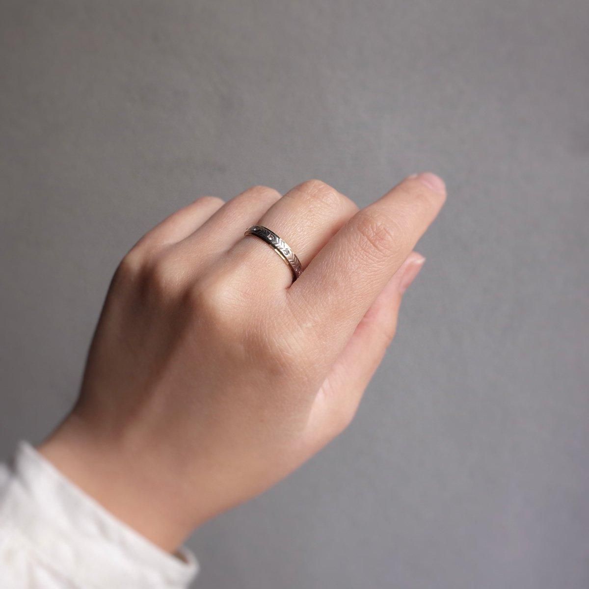 С ĥ ꥢ饹 ˥ƥ 󥰡Vintage Silver Gold Filled Clear Glass Eternity Ring