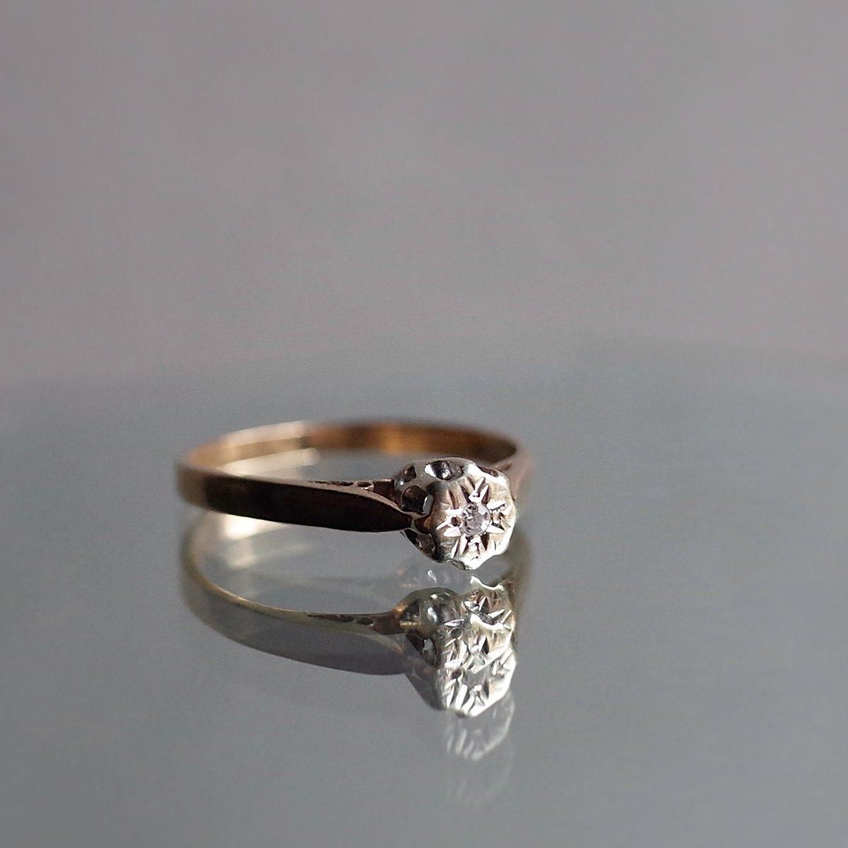 1978ǯ 9  ƥ 󥰡c.1978 9K Diamond Solitaire Ring
