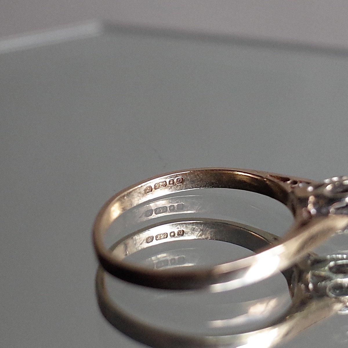 1978ǯ 9  ƥ 󥰡c.1978 9K Diamond Solitaire Ring