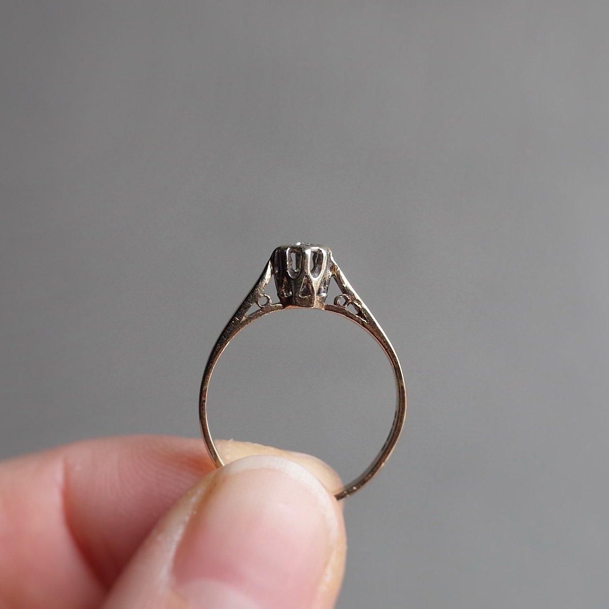 1978ǯ 9  ƥ 󥰡c.1978 9K Diamond Solitaire Ring