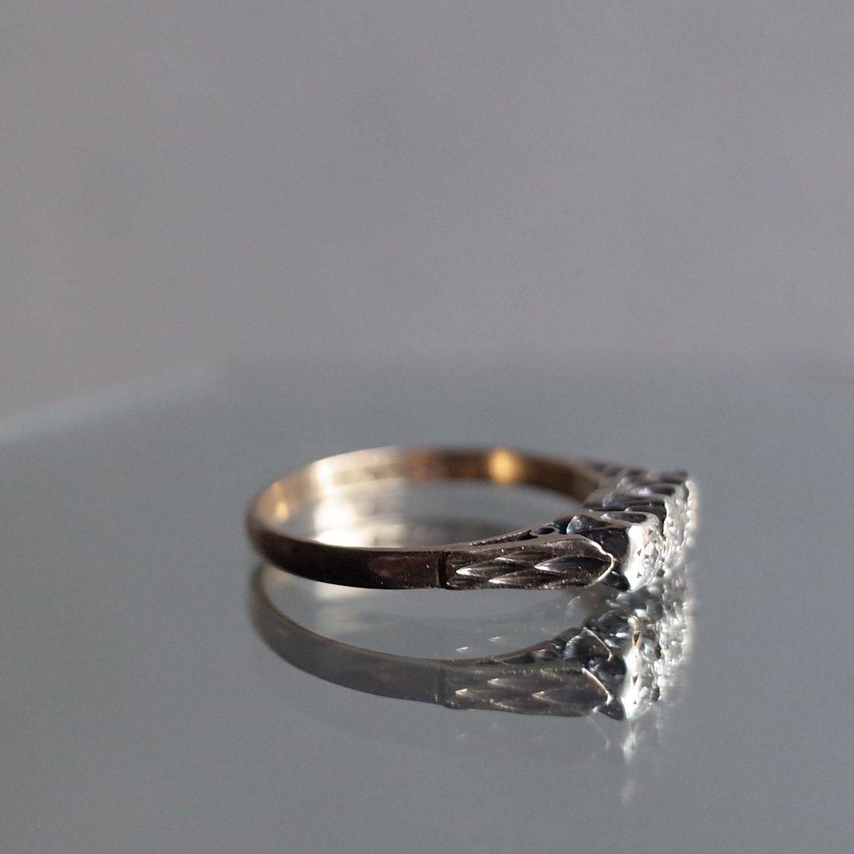 1976ǯ 9 ȥץ 󥰡c.1976 9K Triple Diamond Ring