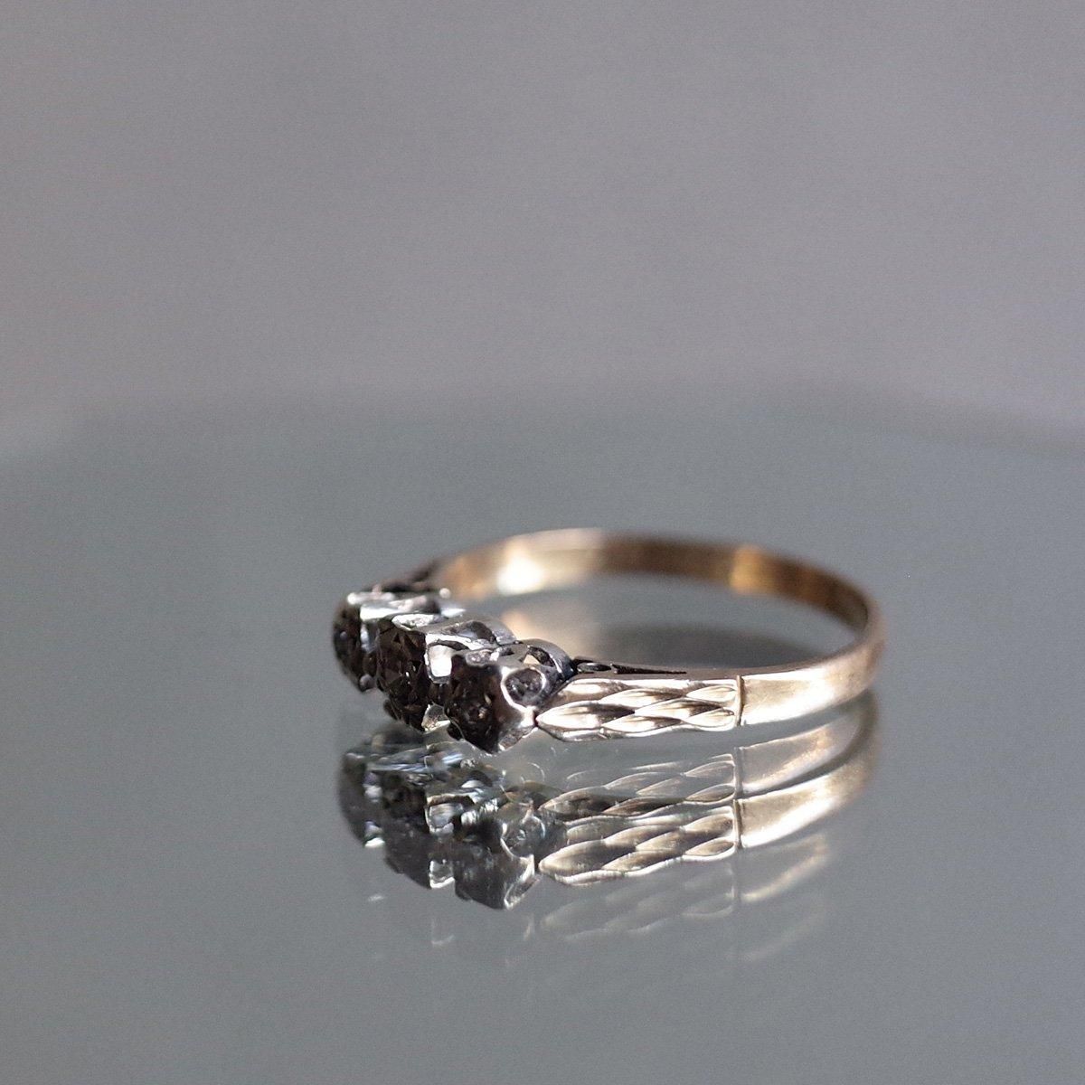 1976ǯ 9 ȥץ 󥰡c.1976 9K Triple Diamond Ring