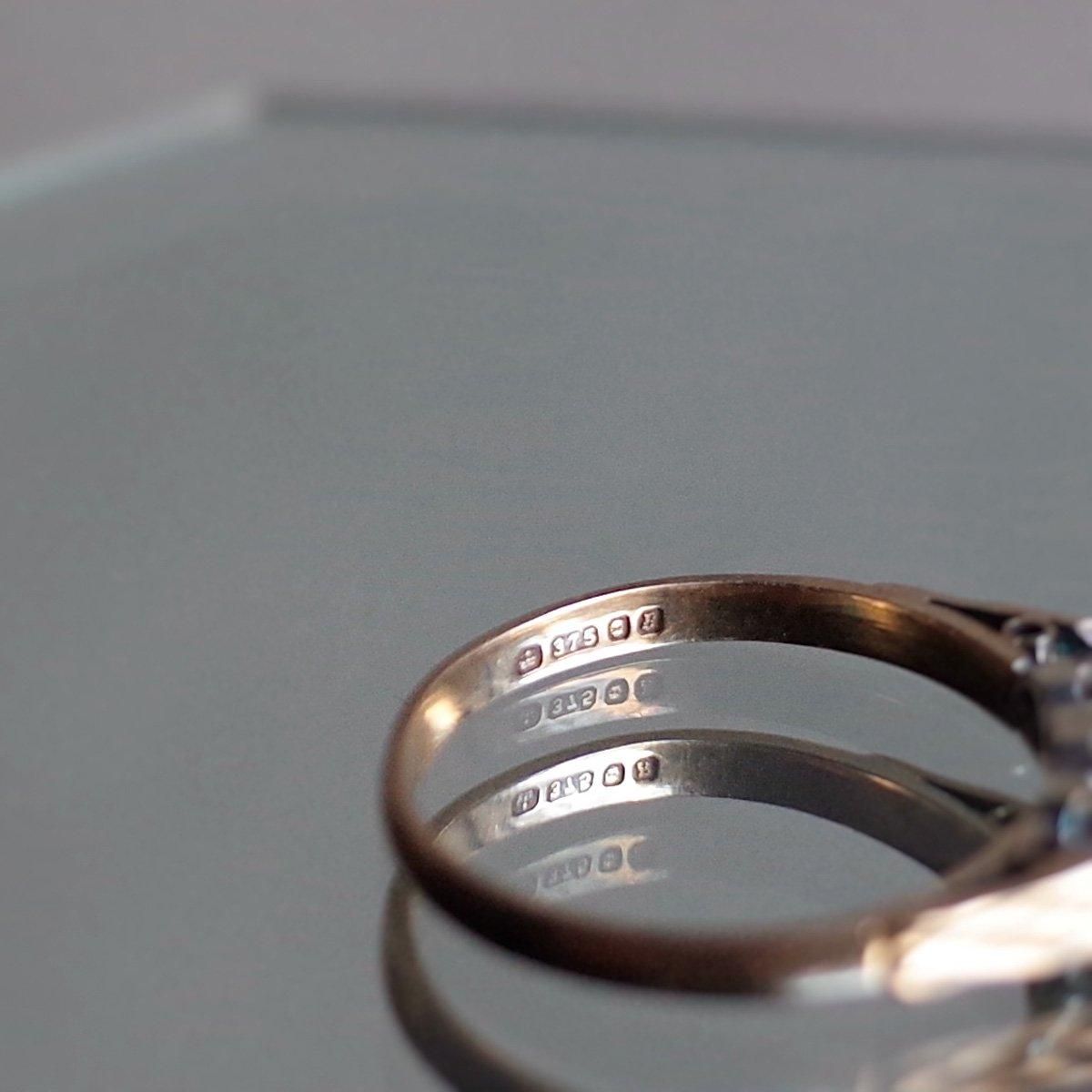 1976ǯ 9 ȥץ 󥰡c.1976 9K Triple Diamond Ring