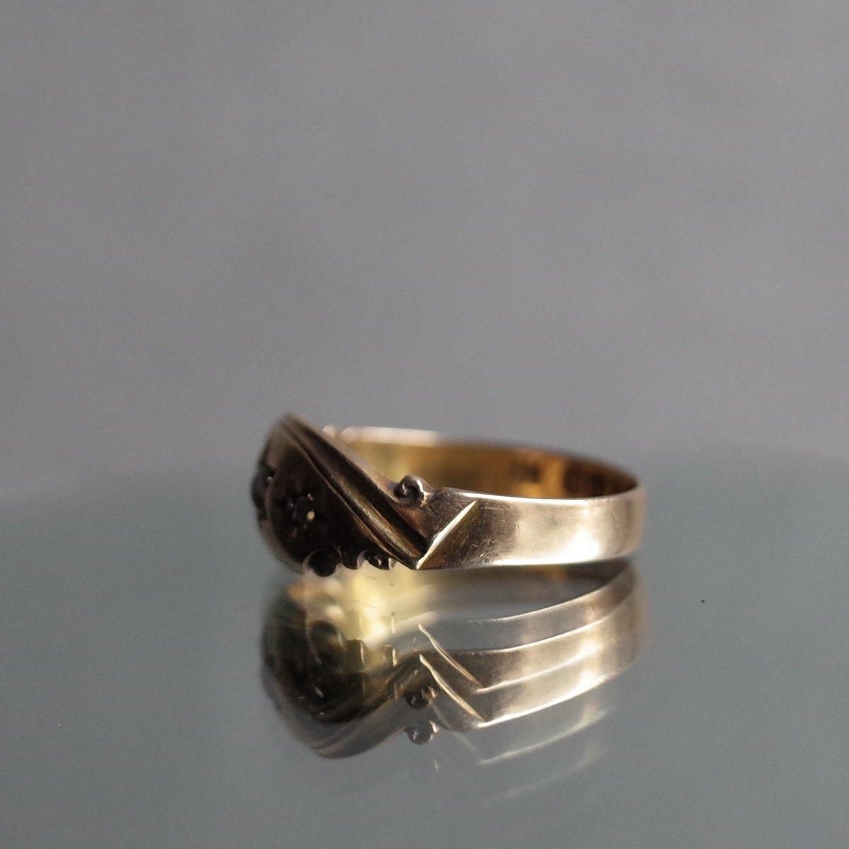 1901ǯ 18 ѡ  ץ 󥰡c.1901 18K Pearl Diamond Gypsy Ring