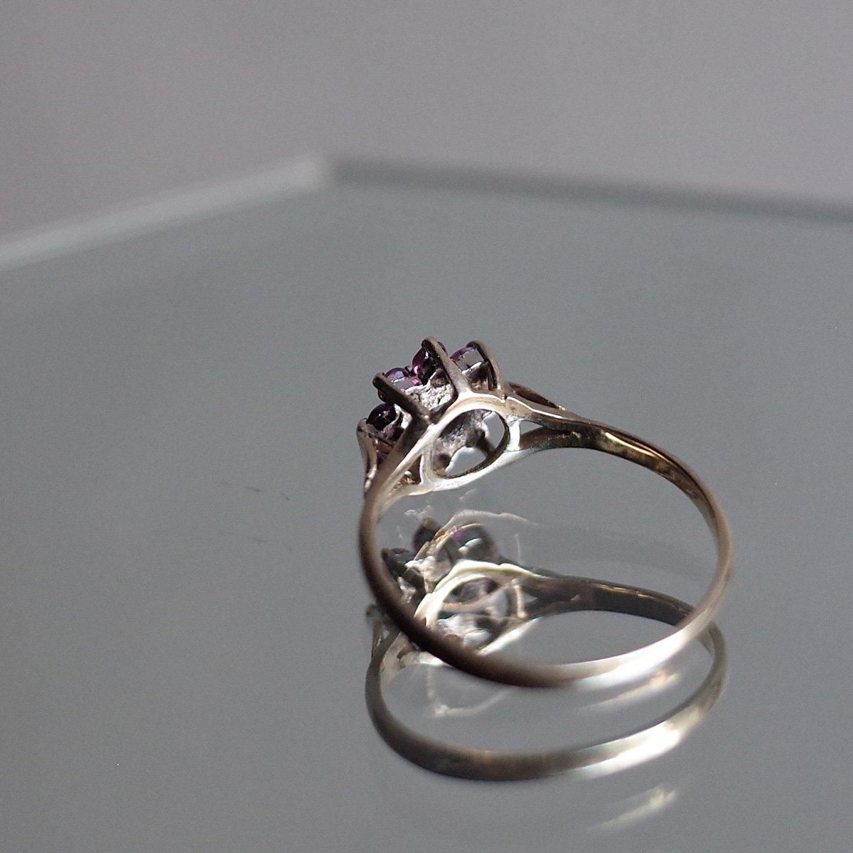 1992ǯ 9 ӡ  饹 󥰡c.1992 9K Ruby Diamond Cluster Ring