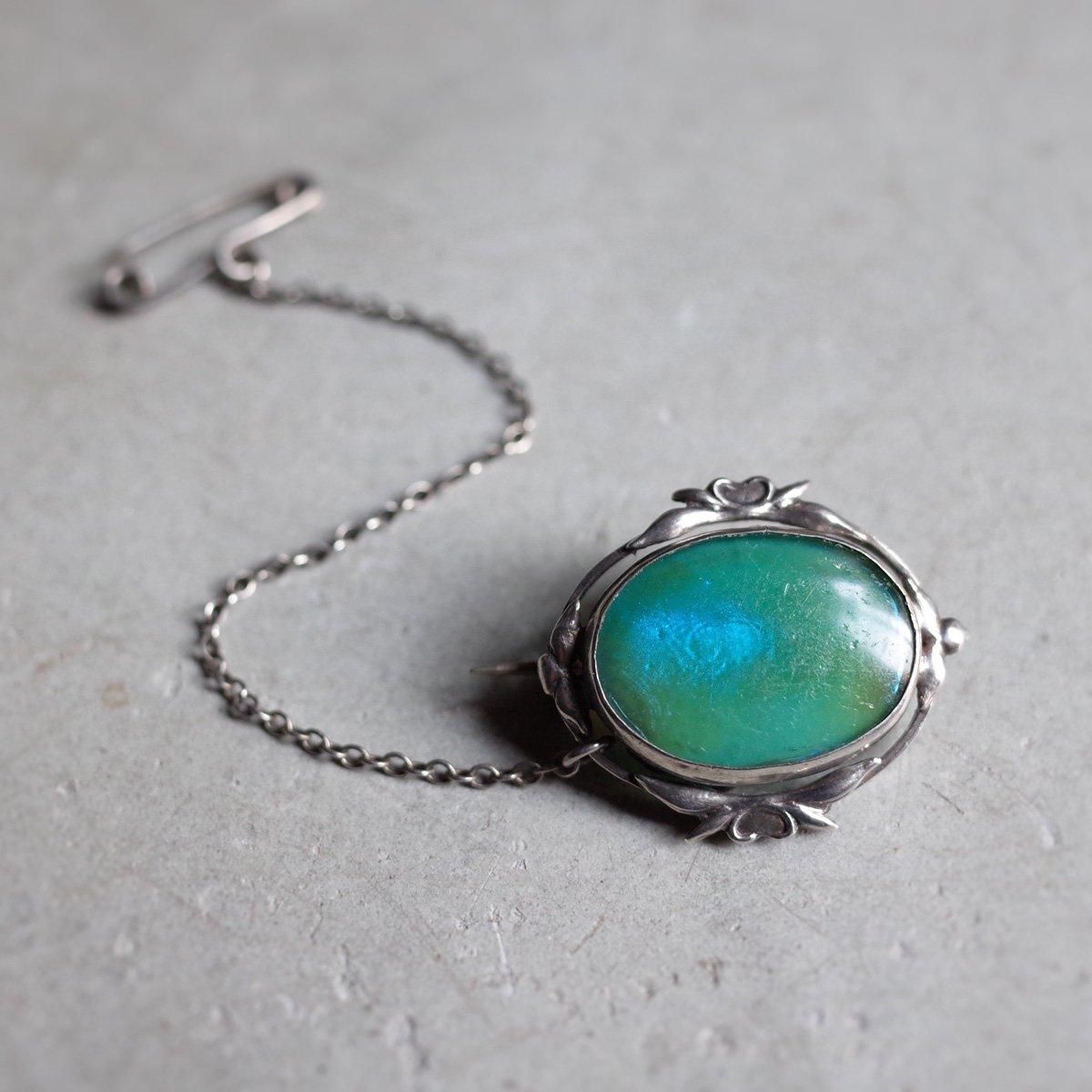 롦̡ С ȥץå ֥Art Nouveau Silver Triplet Brooch