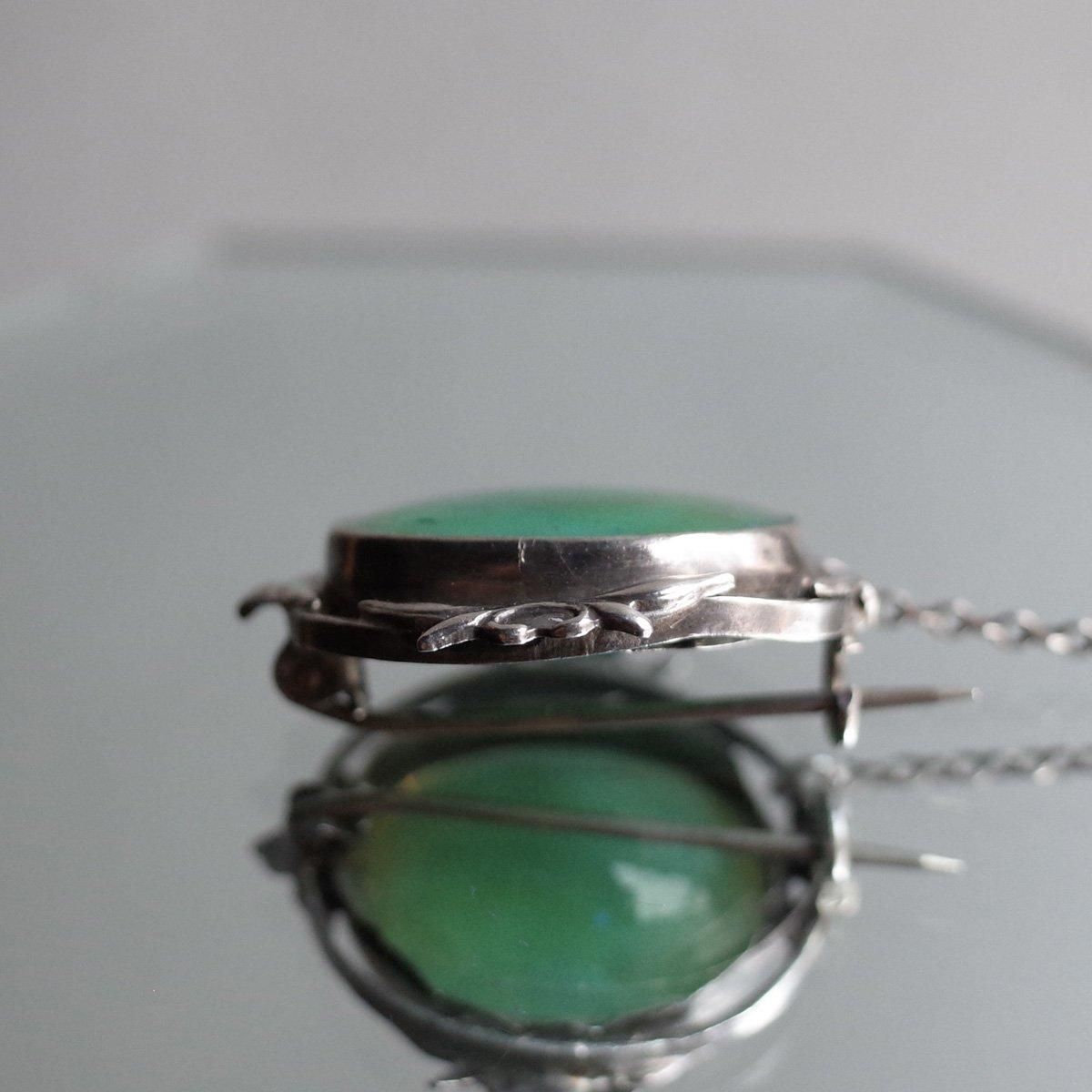 롦̡ С ȥץå ֥Art Nouveau Silver Triplet Brooch