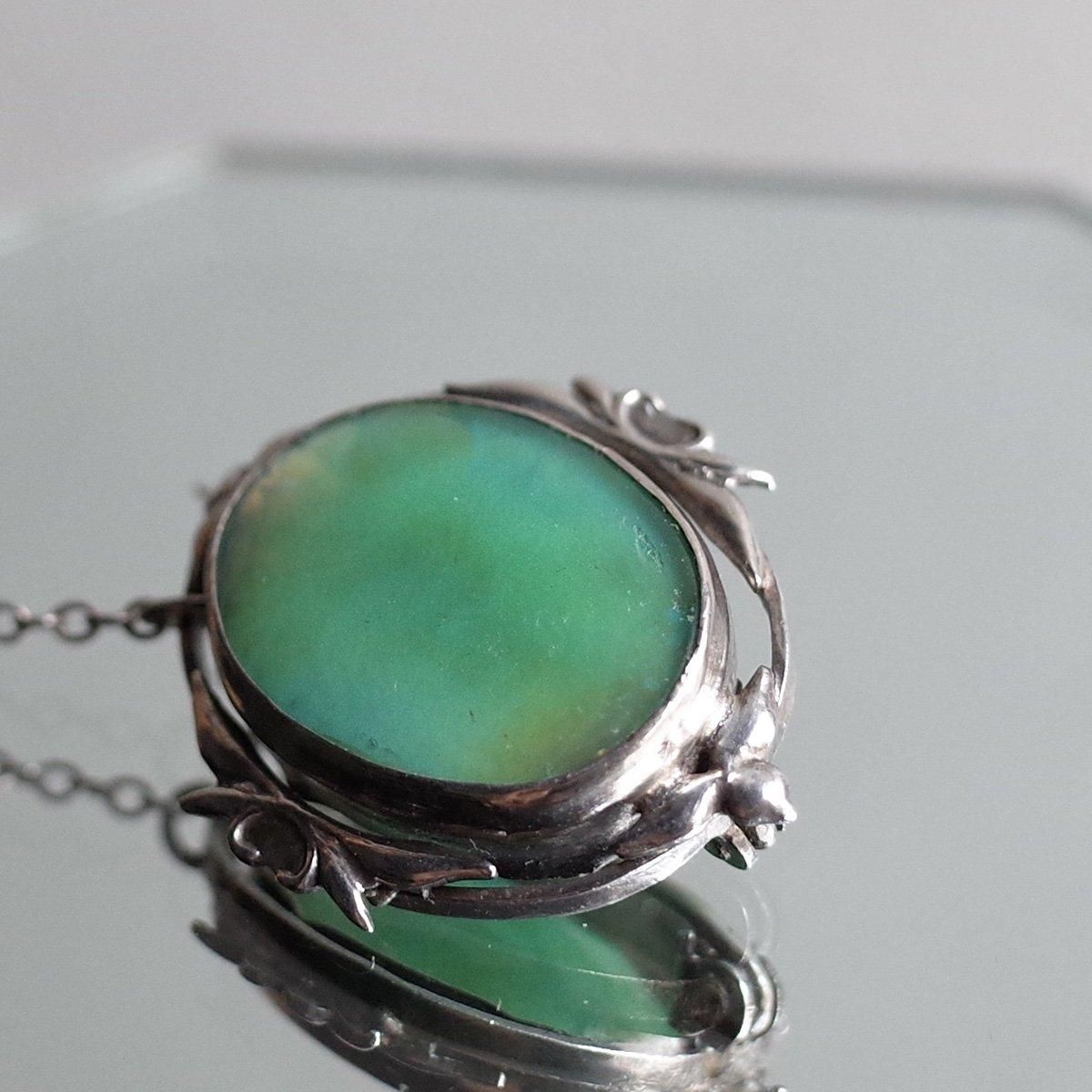 롦̡ С ȥץå ֥Art Nouveau Silver Triplet Brooch